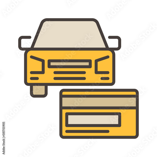 Car Sharing Payment vector concept colored icon or sign