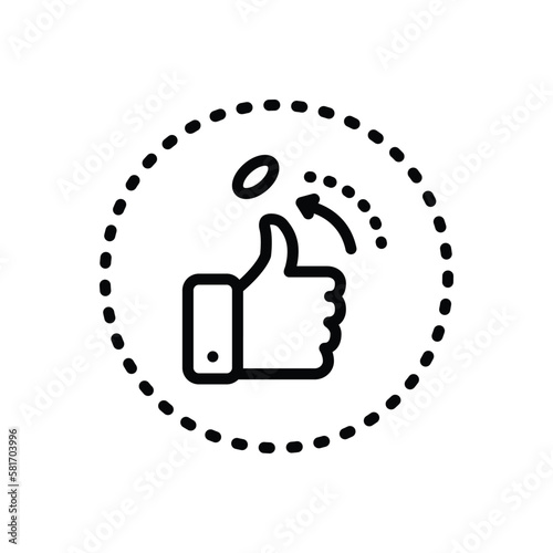 Black line icon for fate