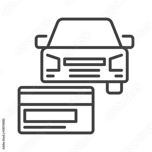 Carsharing Payment vector concept outline icon © tentacula