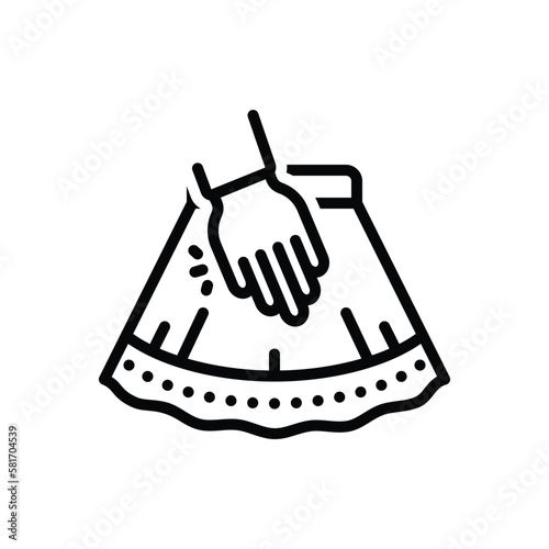 Black line icon for sexual