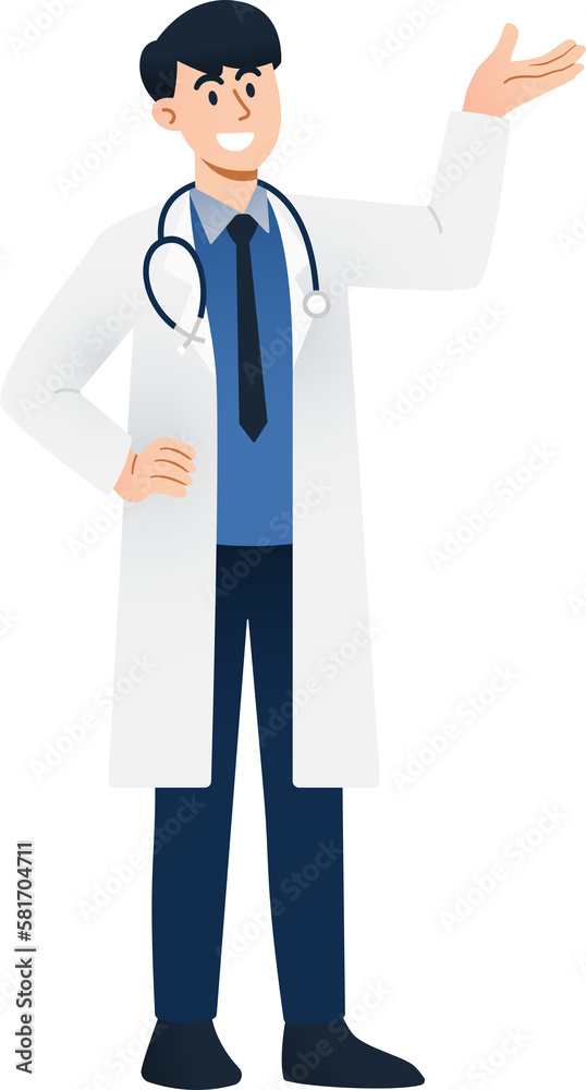 Doctor character illustration.