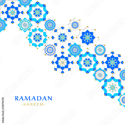 Ramadan Kareem Greeting Design for Banner or Background
