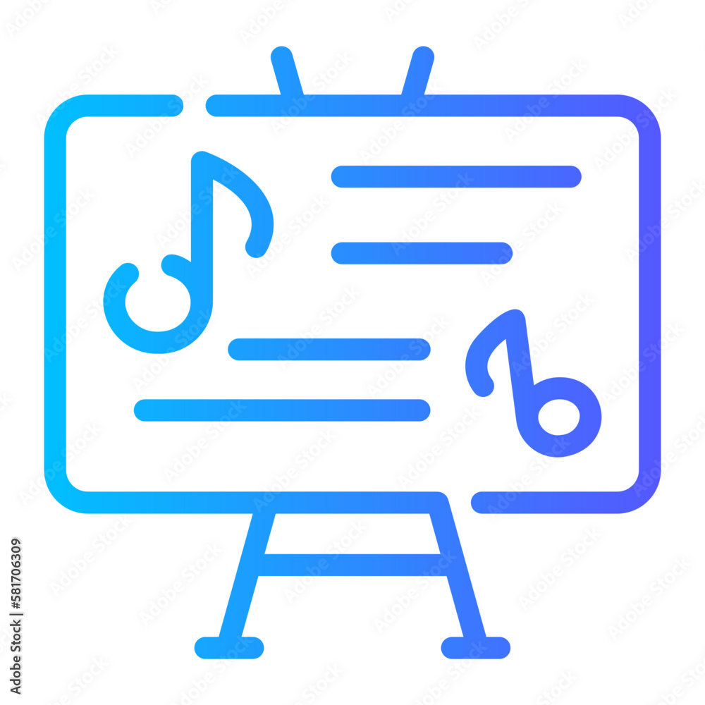 music class gradient icon music class gradient icon