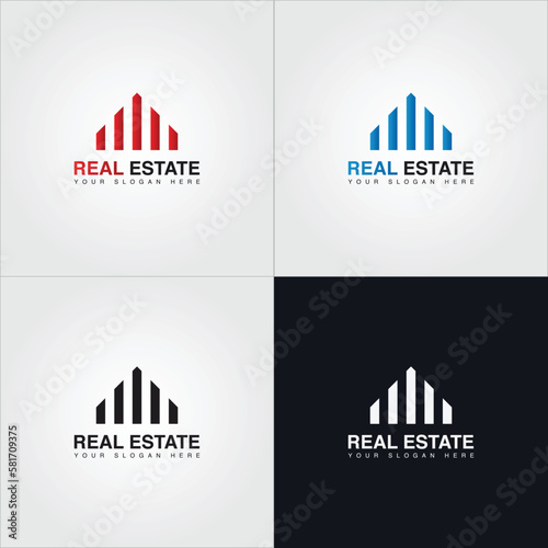 Property and construction creative logo design