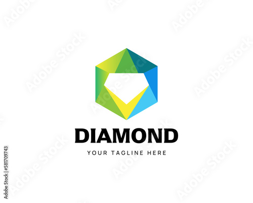 Shimmering Diamond Gradient Logo