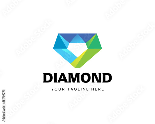 Shimmering Diamond Gradient Logo