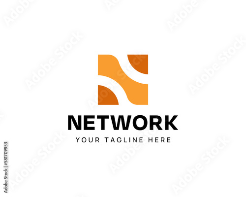 Abstract and Minimalist N Letter Logo Design