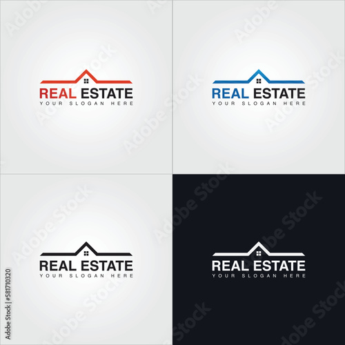 Property and construction creative logo design