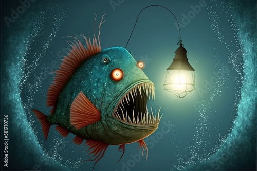 angler fish with lantern