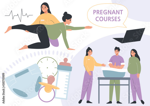 Pregnant Courses Collage