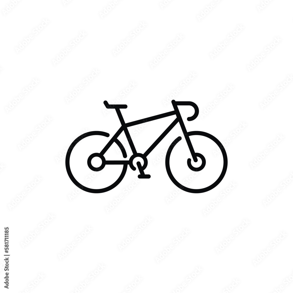 Bicycle line icon isolated on white background Bicycle line icon isolated on white background