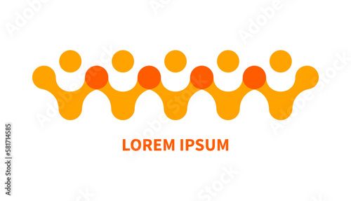 Connected people overlay logo