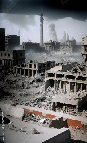 city ​​destroyed by war