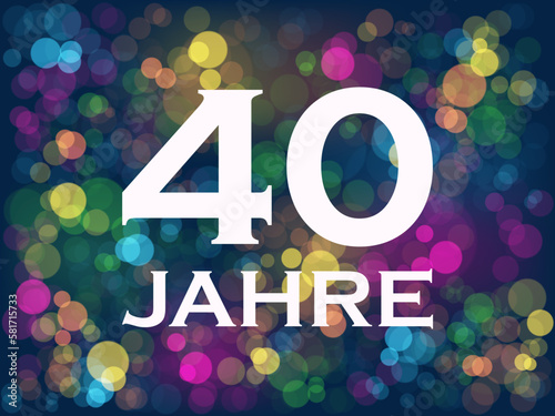 Typ vektor 40 JAHRE