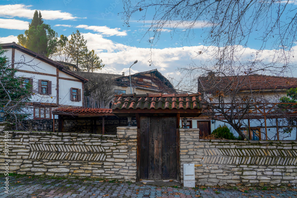 Naklejka premium Traditional Turkish houses in Safranbolu, Karabuk, Turkey