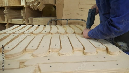 Manual labor for details in the manufacture of furniture