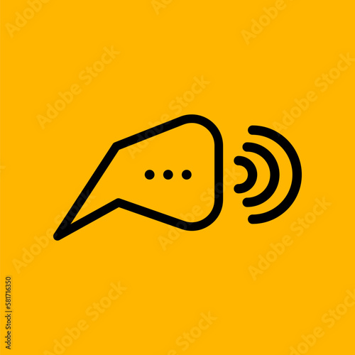 PR icon with bubble and speaker
