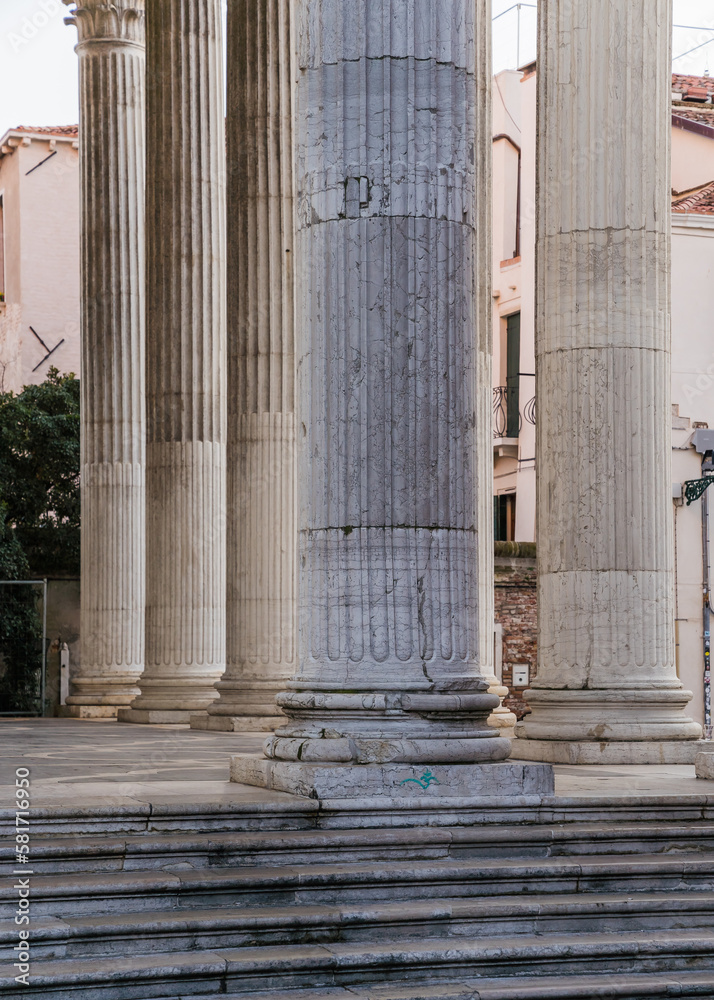 Architectural detail of old columns in Venice, Italy Architectural detail of old columns in Venice, Italy