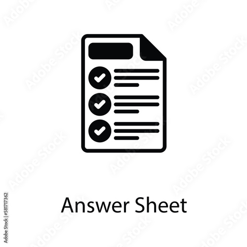Answer sheet icon design stock illustration © Graphics