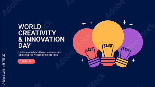 world creativity and innovation day banner template