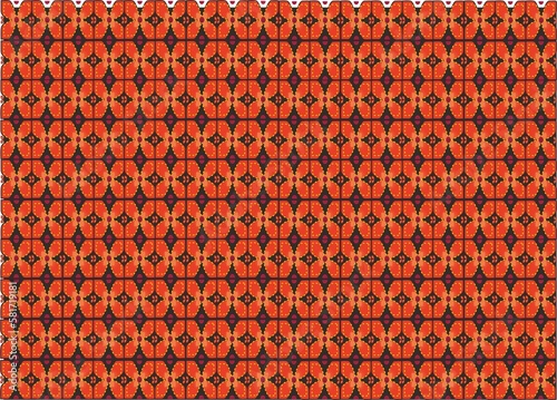 pattern with red and yellow stripes