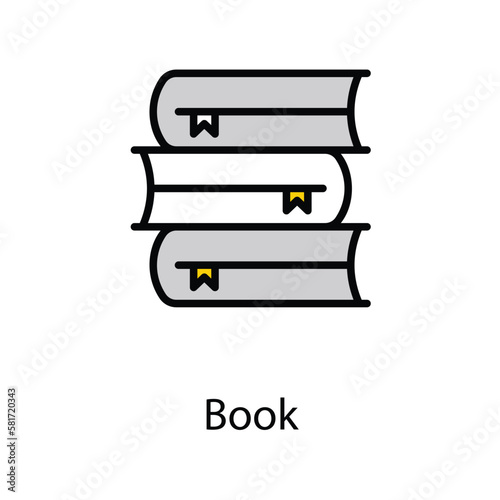 Book icon design stock illustration