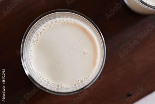 Fresh milk on white background