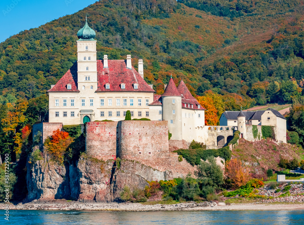 Schonbuhel castle in Wachau valley on Danube river, Austria