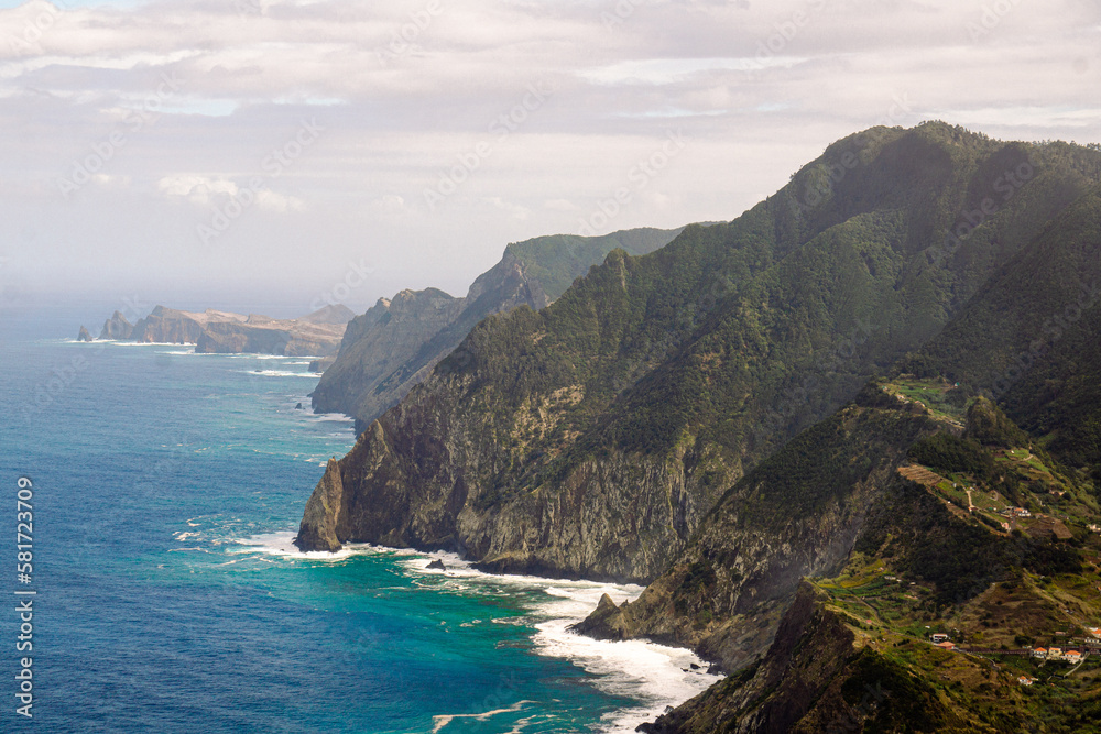 view of the coast of madeira island 