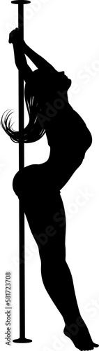 Pole Dancer Woman Silhouette