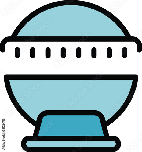 Cabin solarium icon. Outline Cabin solarium vector icon for web design isolated on white background color flat