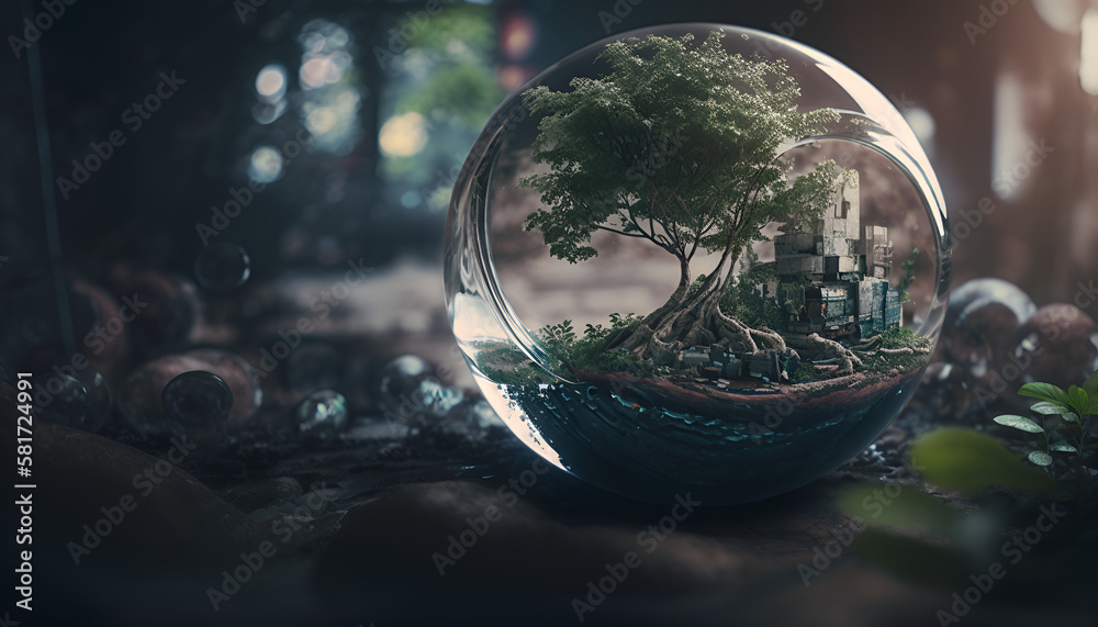 Magic Tree in Glass Ball