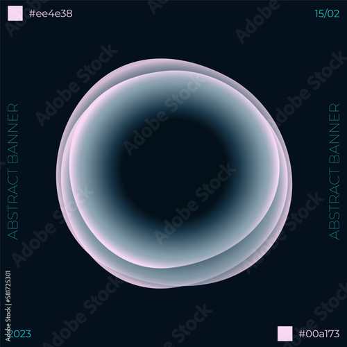 Gradient Design Template Rainbow Poster Liquid Abstract Futuristick Poster