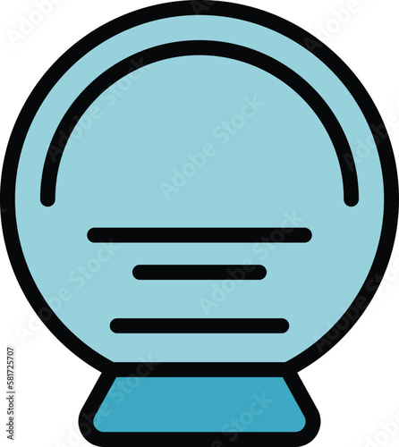 Salon solarium icon. Outline salon solarium vector icon for web design isolated on white background color flat
