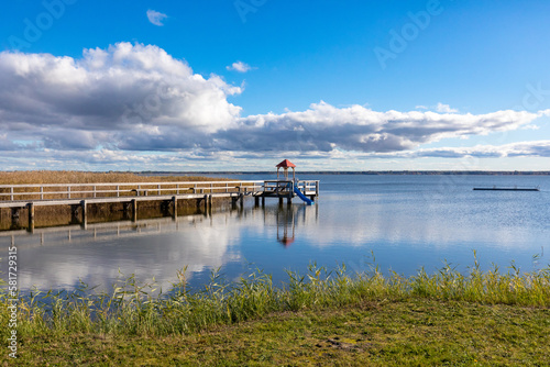 Badesteg am Bodden in Wieck. photo