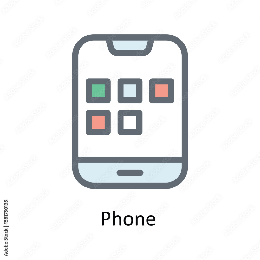 Phone Vector Fill outline Icons. Simple stock illustration stock Phone Vector Fill outline Icons. Simple stock illustration stock