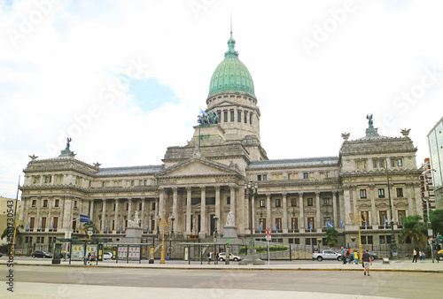 Imposing Palace of the Argentine National Congress, Gorgeous Monumental Building in Buenos Aires, Argentina, South america