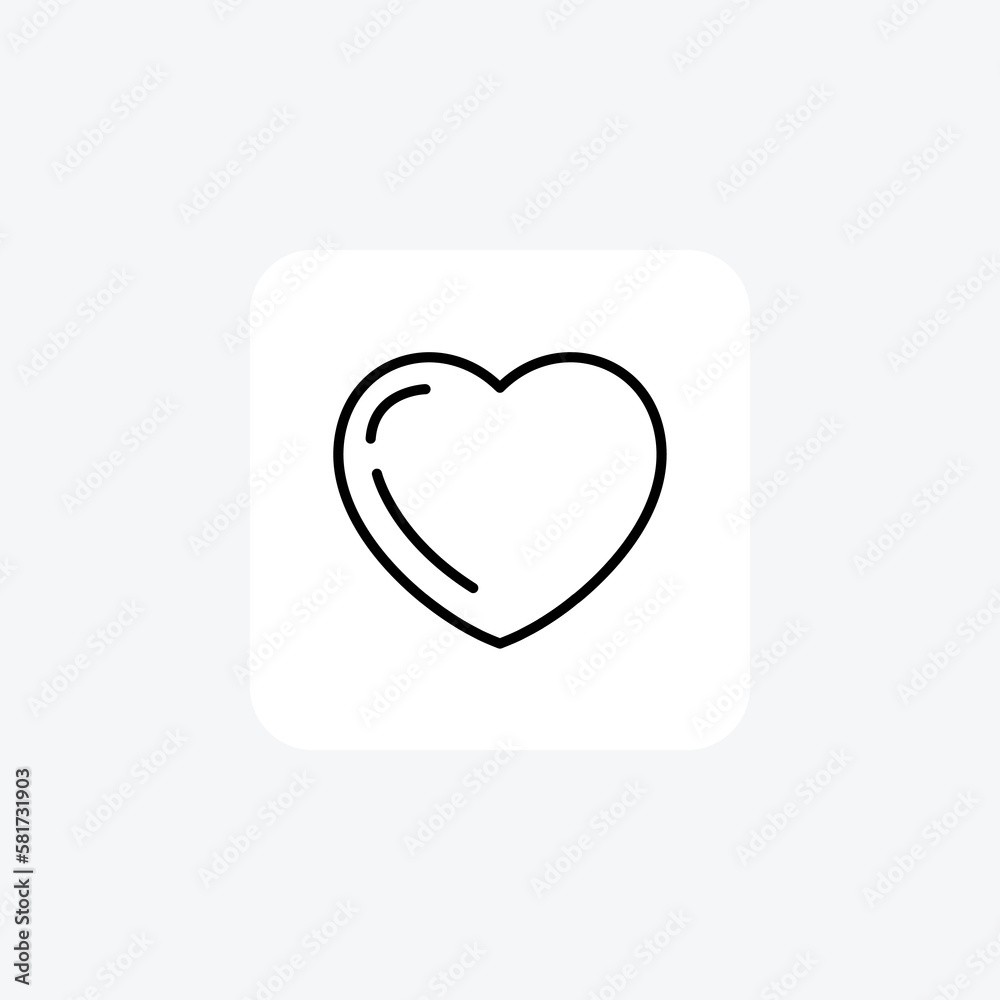 Favorite, heart, fully editable vector line icon

