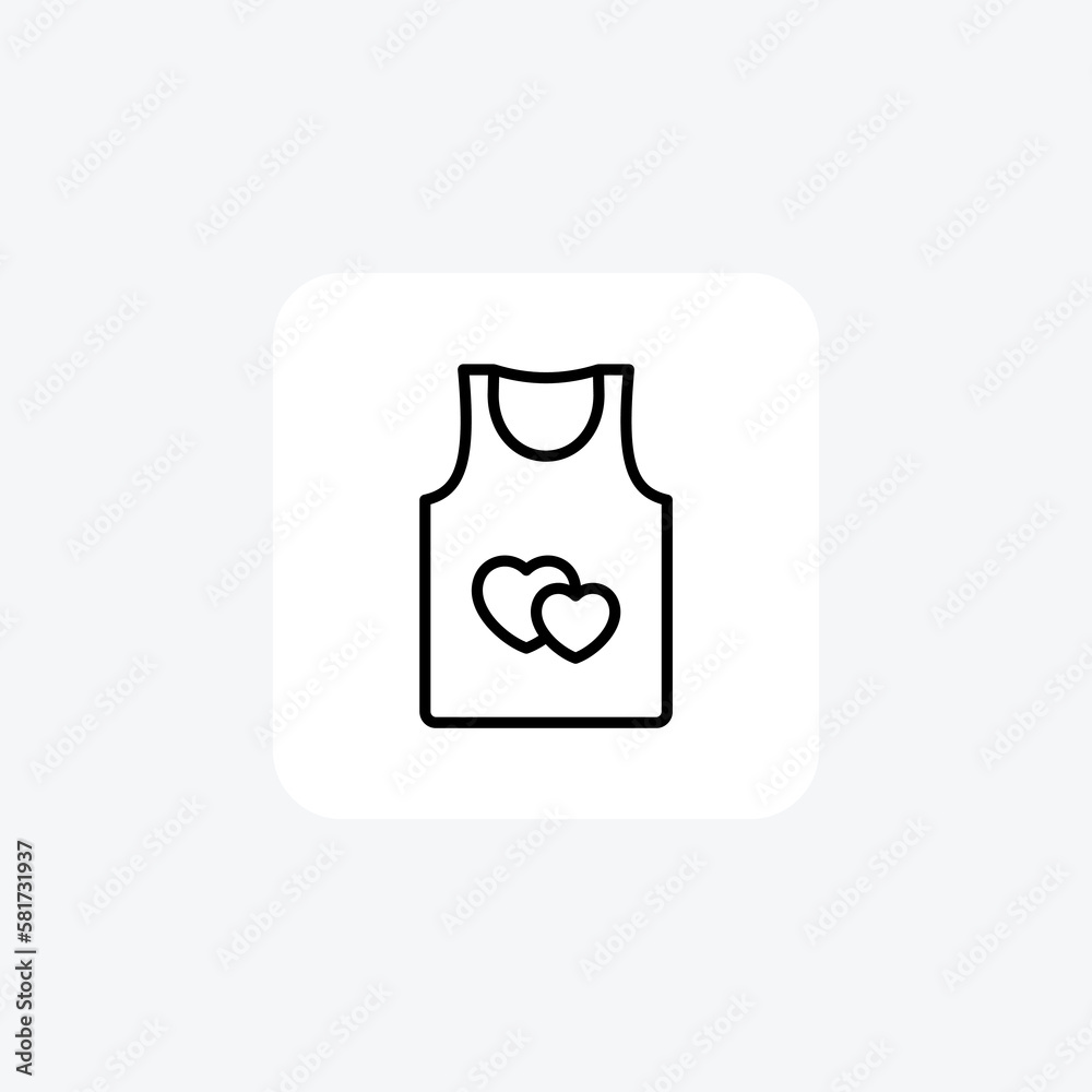 Clothing, heart fully editable vector line icon
Clothing, heart fully editable vector line icon