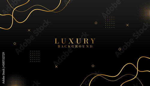 Black and gold luxury background.