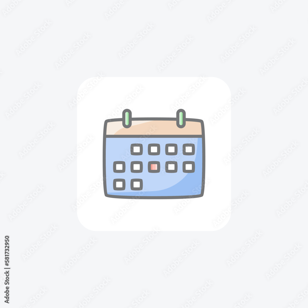 Calendar, events fully editable vector fill icon
Calendar, events fully editable vector fill icon
