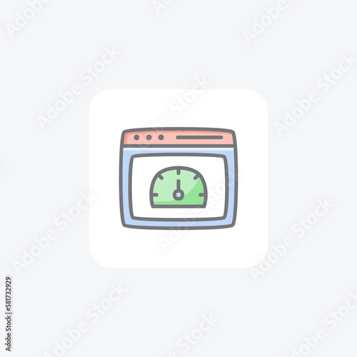 Speed, dashboard fully editable vector fill icon   © Blinix Solutions