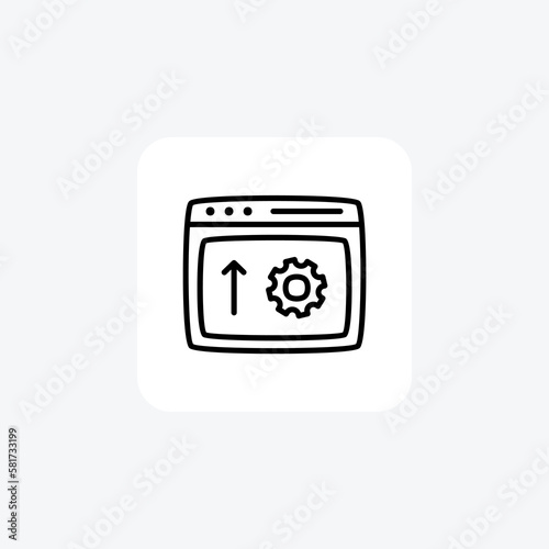 Gear setting fully editable vector fill icon

