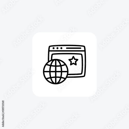 Globe, hosting fully editable vector fill icon

