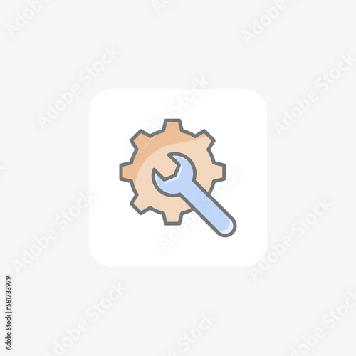 Web, setup fully editable vector fill icon

