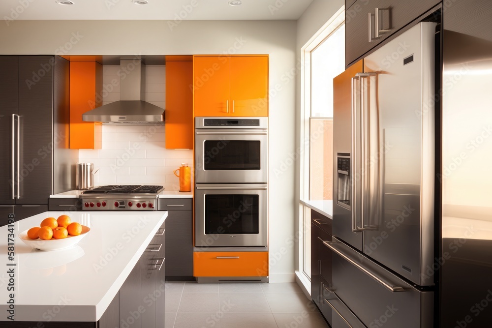 Fototapeta premium modern kitchen interior with kitchen