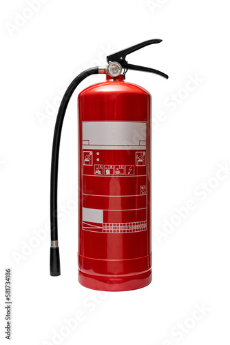 Fotomurale Red fire extinguisher. Isolate on a white back.
