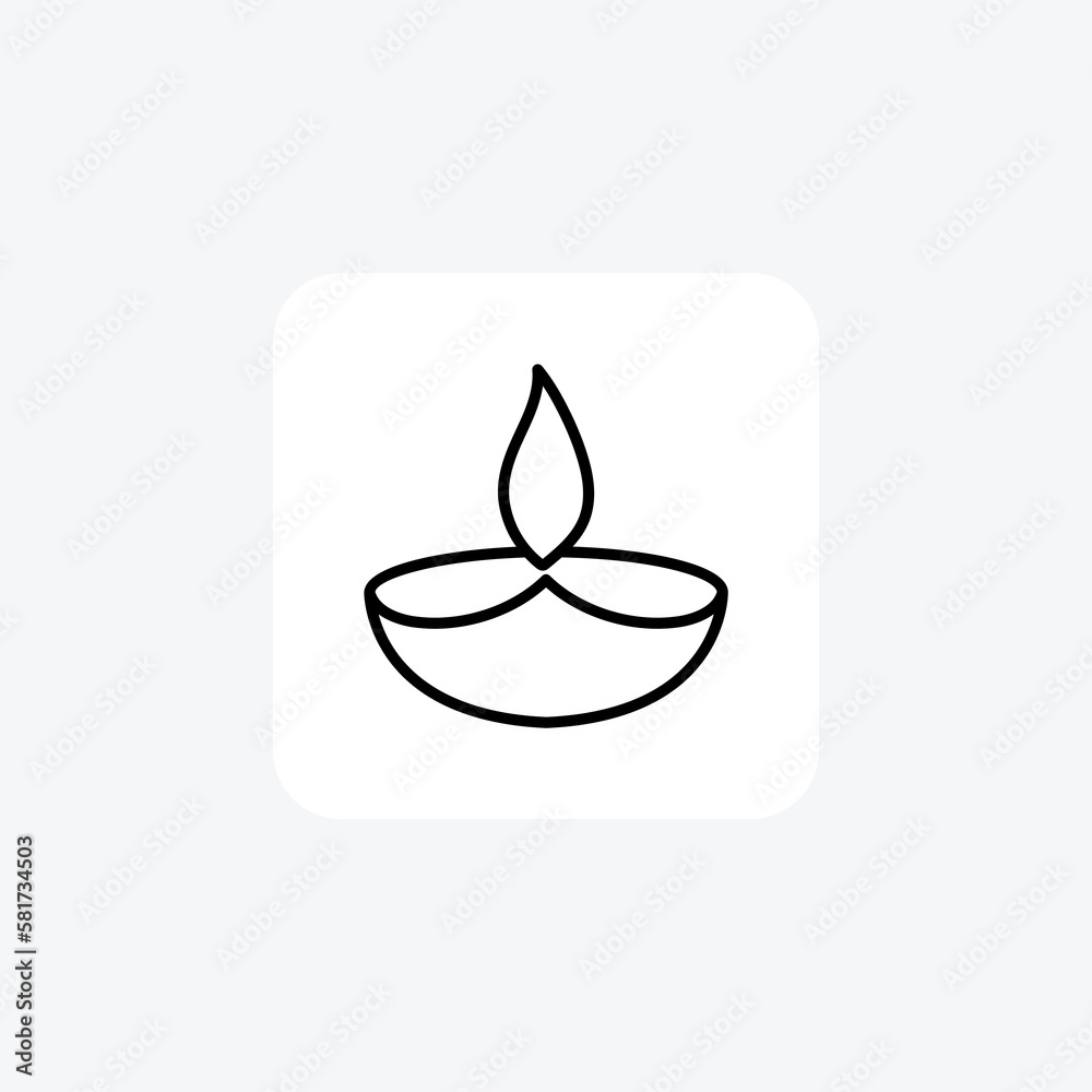 Diya diwali, diwali fully editable vector line icon
Diya diwali, diwali fully editable vector line icon