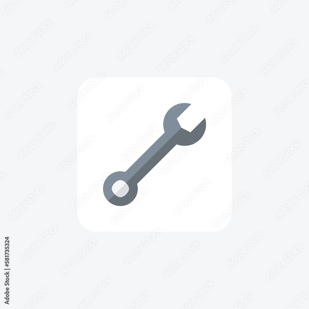 Spanner, tools fully editable vector fill icon
Spanner, tools fully editable vector fill icon
