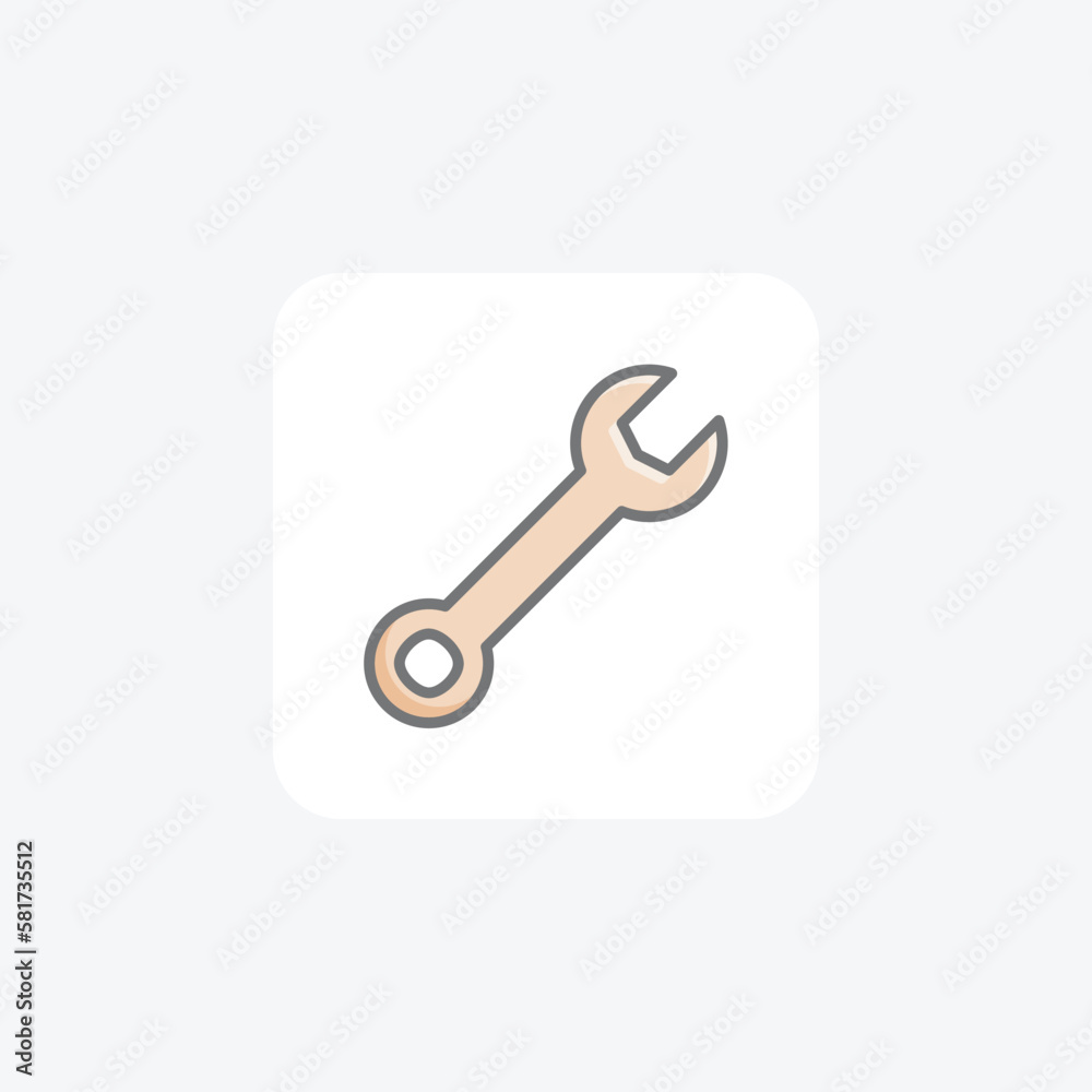 Spanner, tools fully editable vector fill icon
Spanner, tools fully editable vector fill icon